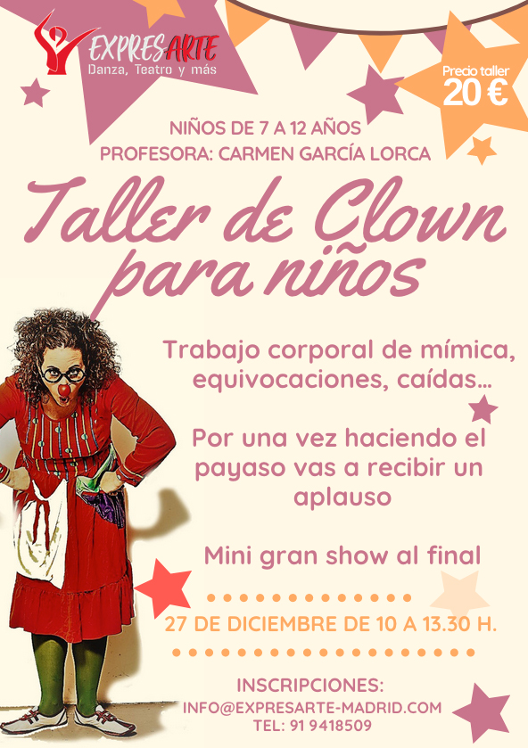 taller de clown para niños